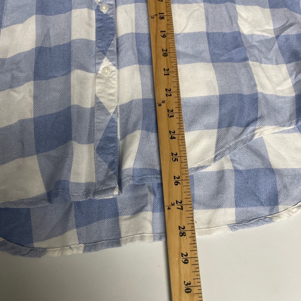 Rails Hunter Shirt Large White Powder Blue Plaid Coastal Preppy Button Down - Picture 10 of 10